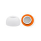 Zapasowe silikonowe końcówki do Apple AirPods 1, 2 Pro, M, pianka memory, Biały