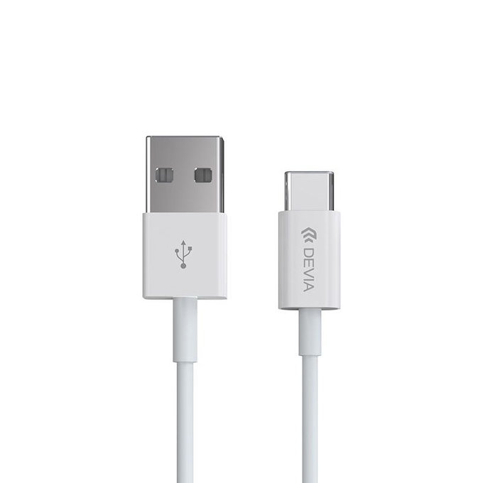 Kabel USB / USB-C Smart, 2.1A, 2m, biały, Devia