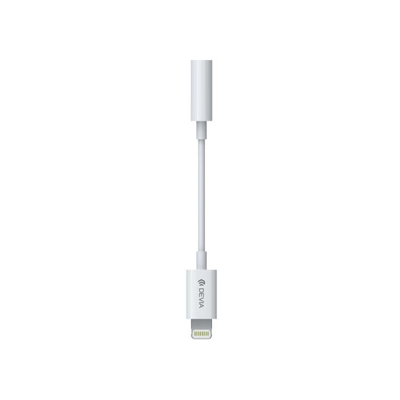 Adapter Smart 3,5mm Jack / Lightning, biały, Devia