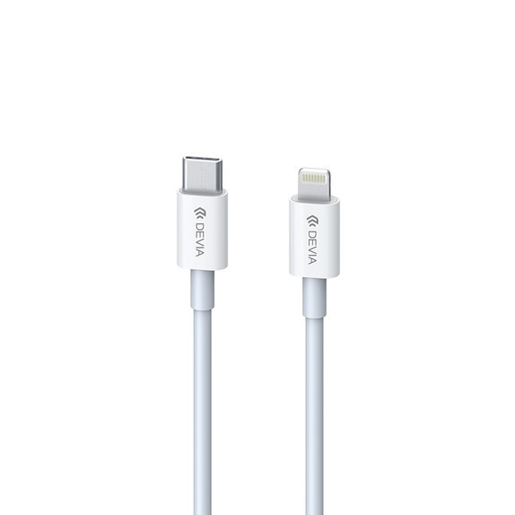 Kabel Lightning / USB-C Smart, PD 20W, 1m, biały, Devia