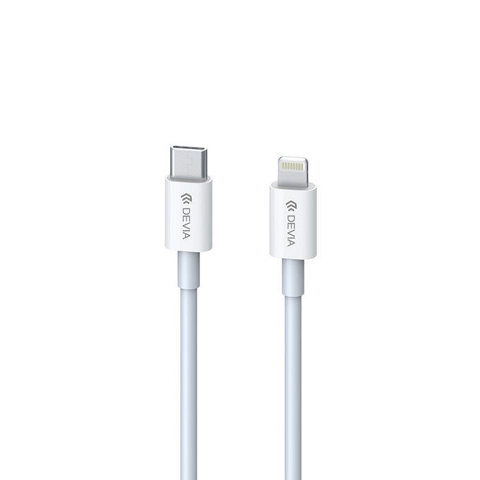 Kabel Lightning / USB-C Smart, PD 20W, 1m, biały, Devia