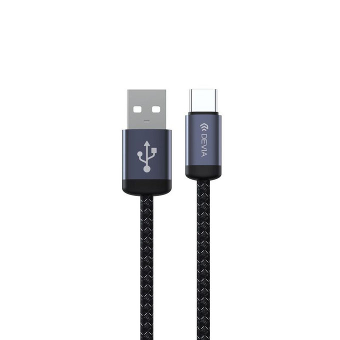 Kabel USB / USB-C Gracious, 2.1A, 2m, czarny, Devia