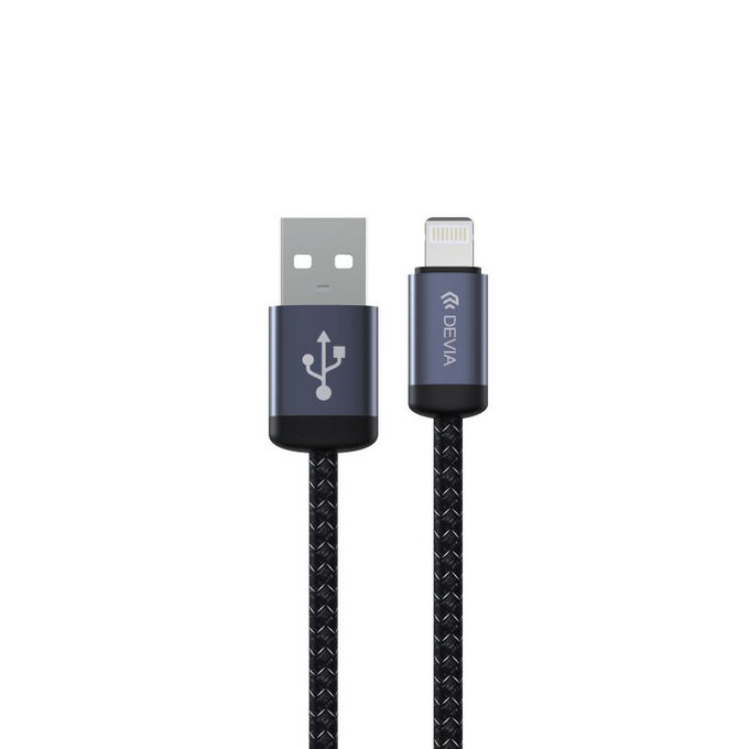 Kabel Lightning / USB Gracious, 2,4A, 1m, czarny, Devia