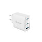 Ładowarka Extreme Speed, 2x USB-C + USB-A, PD 65W, biała, Devia