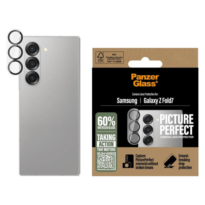 Osłona obiektywu aparatu PicturePerfect do Samsung Z Fold7, Czarne, PanzerGlass