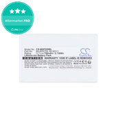 Bateria do Cipherlab 8300-L, Metrologic MK5502, 750mAh, Li-Ion, 3.7V, BA-80S700, HQ