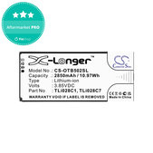 Bateria do Alcatel 1b 2020, Alcatel Ot-5002a, 2850mAh, Li-Ion, 3.85V, TLI028C1, HQ
