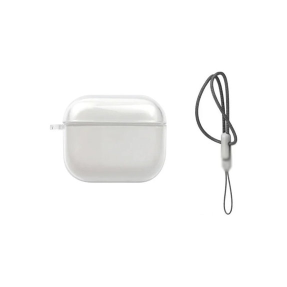 Etui silikonowe do AirPods 4, Przezroczysty, Transparent