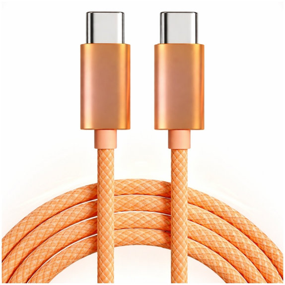 Kabel USB-C / USB-C z szybkim ładowaniem, PD 60W, 1m, Pomarańczowy, Orange