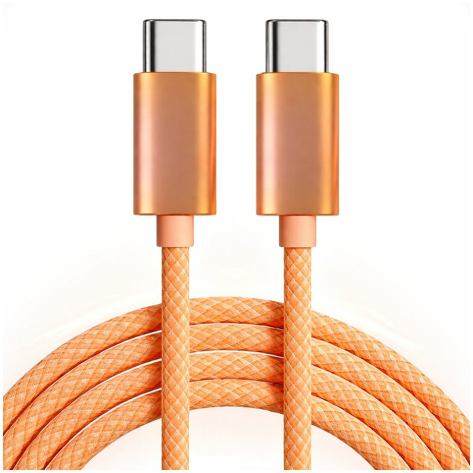 Kabel USB-C / USB-C z szybkim ładowaniem, PD 60W, 1m, Pomarańczowy, Orange