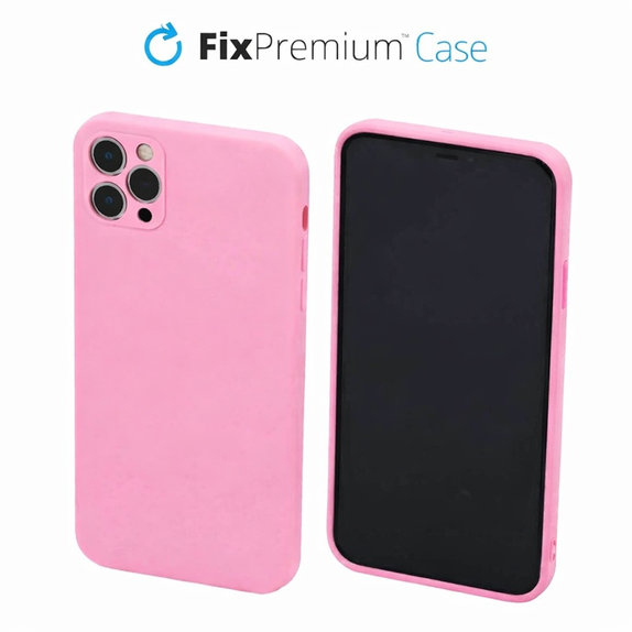 Etui gumowe do iPhone 11 Pro Max, Różowy, Pink, FixPremium
