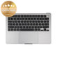 Górna rama klawiatury do MacBook Air 13", A3113 (2024), z klawiaturą US i baterią, Space Gray, 661-40227, Genuine Apple