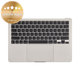 Górna rama klawiatury do MacBook Air 13", A3113 (2024), z klawiaturą US i baterią, Starlight, 661-40229, Genuine Apple
