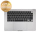 Górna rama klawiatury do MacBook Air 15", A3114 (2024), z klawiaturą US i baterią, Space Gray, 661-40266, Genuine Apple