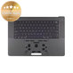 Górna rama klawiatury do MacBook Pro 16", A3403 (2024), z klawiaturą US i baterią, Space Black, 661-42823, Genuine Apple