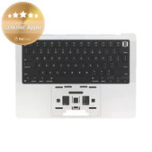 Górna rama klawiatury do MacBook Pro 14", A3185 (2024), z klawiaturą US i baterią, Silver, 661-50211, Genuine Apple