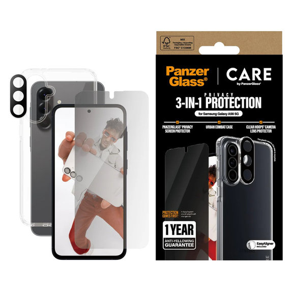 Bundle 3w1 Privacy do Samsung Galaxy A56 5G, PanzerGlass
