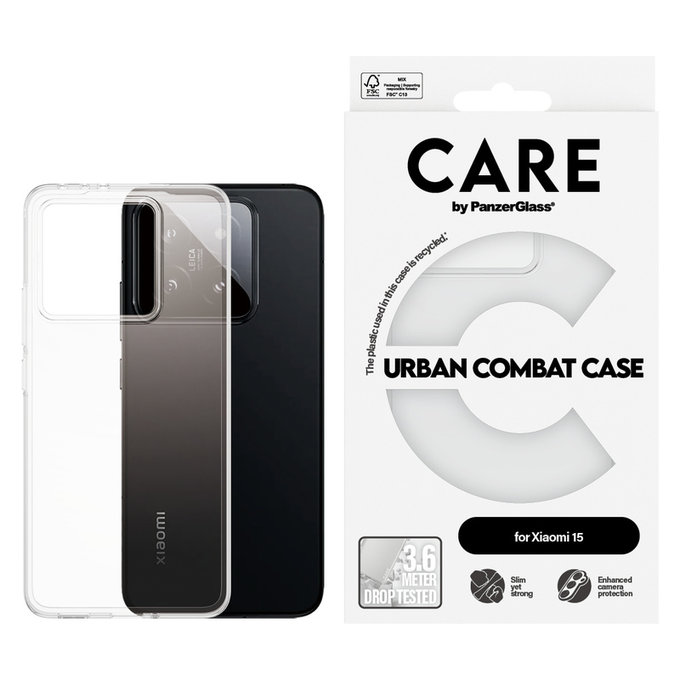 Etui Urban Combat do Xiaomi 15, Przezroczyste, PanzerGlass