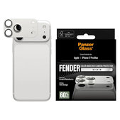 Pierścienie ochronne obiektywu kamery Fender do iPhone 17 Pro Max, Srebrny, PanzerGlass