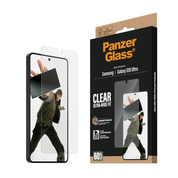 Szkło hartowane UWF z aplikatorem do Samsung S26 Ultra, Przezroczyste, PanzerGlass