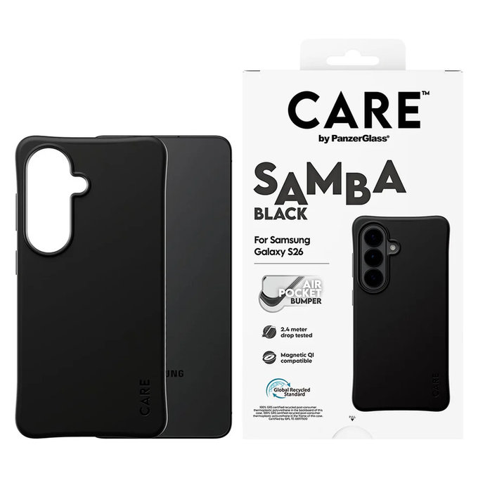 Etui Samba z QI do Samsung Galaxy S26, Czarne, PanzerGlass