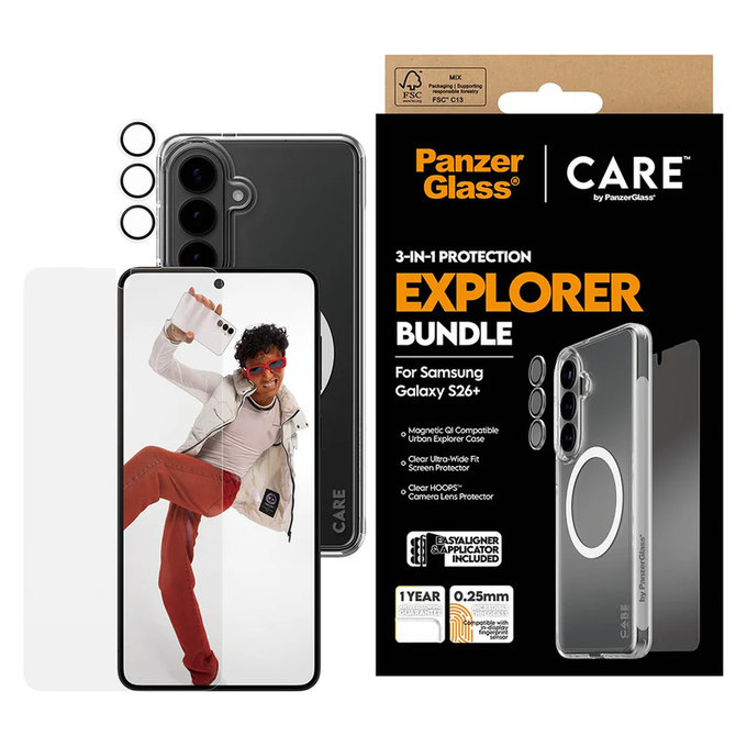 Bundle Explorer 3w1 do Samsung Galaxy S26+, PanzerGlass
