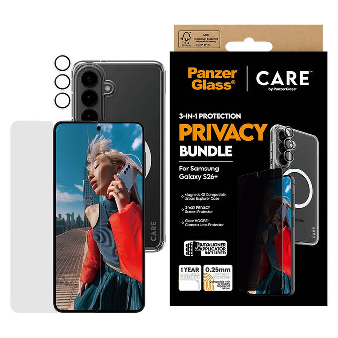 Bundle Privacy 3w1 do Samsung Galaxy S26+, PanzerGlass