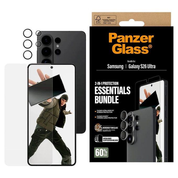 Bundle Essentials 2w1 do Samsung S26 Ultra, PanzerGlass