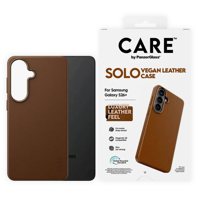 Etui Solo do Samsung S26+, Brązowy, CARE