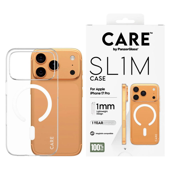 Etui SL1M do iPhone 17 Pro, Przezroczysty, CARE
