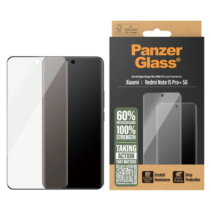 Szkło hartowane UWF do Xiaomi Redmi Note 15 Pro+ 5G, Czarne, PanzerGlass