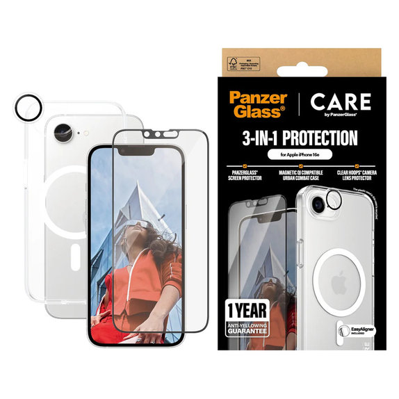 Bundle 3w1 do iPhone 17e/16e, PanzerGlass