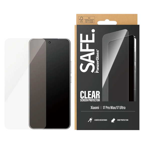 Szkło hartowane UWF do Xiaomi 17 Ultra, Czarne, SAFE by PanzerGlass