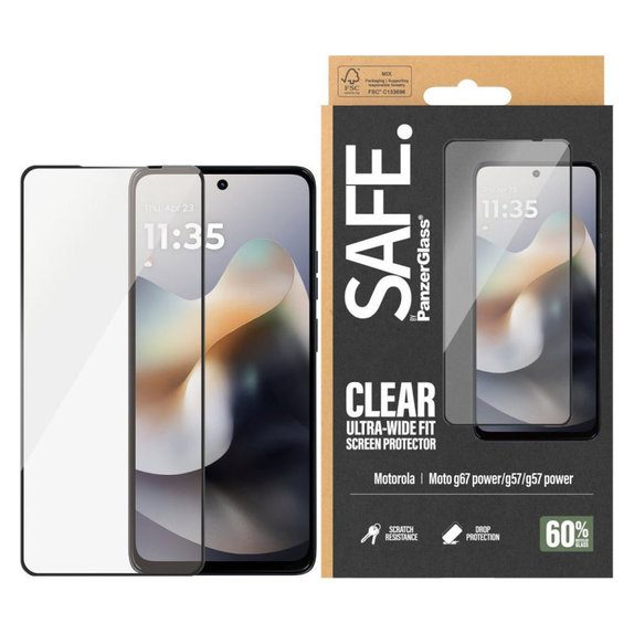 Szkło hartowane UWF do Motorola Moto G57 Power 5G, Czarne, PanzerGlass
