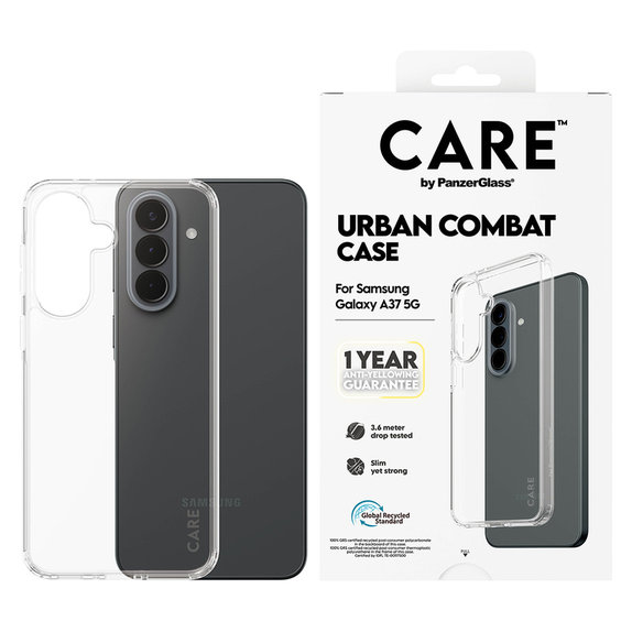 Etui Urban Combat do Samsung Galaxy A37, Przezroczyste, PanzerGlass