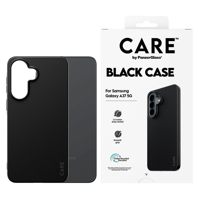 Etui TPU do Samsung A37, Czarny, CARE