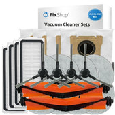 Zestaw części zamiennych do Xiaomi Robot Vacuum X20 Max, X20 Pro (2x Główna szczotka, 4x Filtr, 4x Szczotka boczna, 8x Ściereczka mopująca, 4x Worek na kurz)