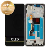 Wyświetlacz dla Motorola Moto G86 5G, Ekran dotykowy z ramką, Cosmic Sky, 5D68C30475, Genuine Service Pack