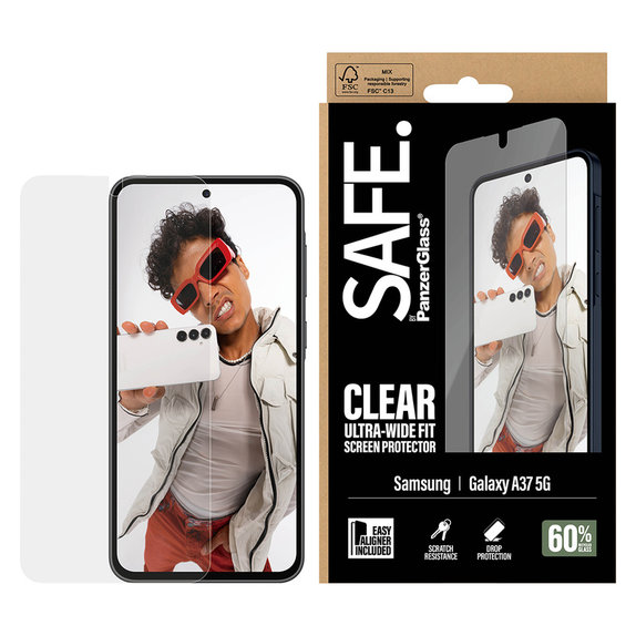Szkło hartowane UWF z aplikatorem do Samsung Galaxy A37, Przezroczyste, SAFE by PanzerGlass