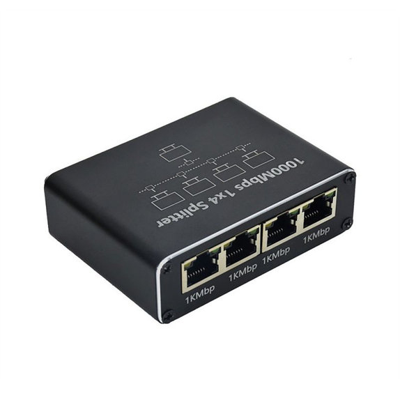4-portowy przełącznik Gigabit Ethernet RJ45, 1000 Mb/s