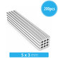 Walcowy magnes neodymowy N35, 5 x 3mm, 200 szt.