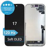 Wyświetlacz Soft OLED 120Hz dla iPhone 17, Ekran dotykowy z ramką, DIAGNOSTIC