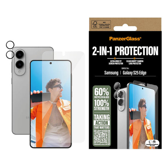 Bundle 2w1 do Samsung Galaxy S25 Edge, PanzerGlass