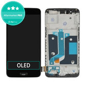 Wyświetlacz do OnePlus 5, Ekran dotykowy z ramką, Czarny, Black, TFT