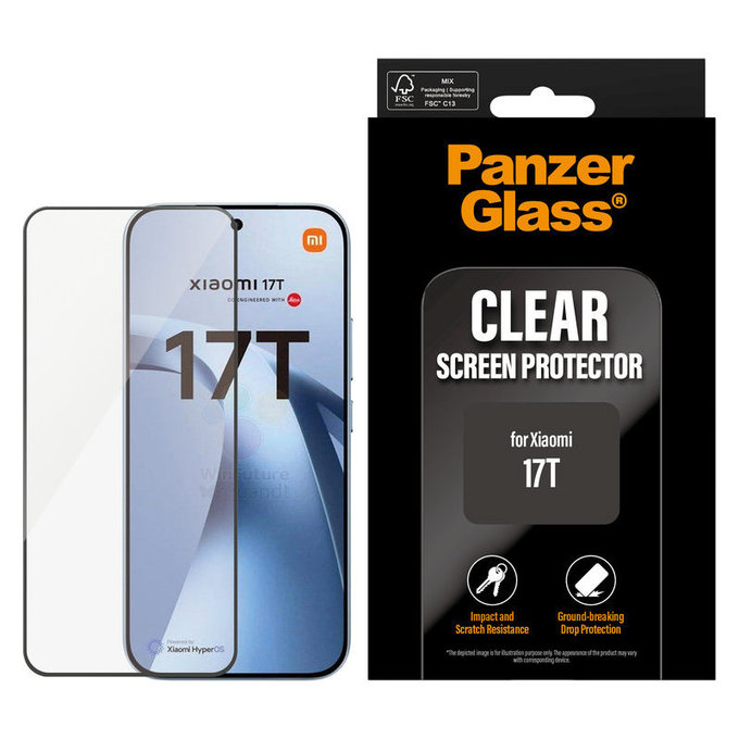 Szkło hartowane UWF do Xiaomi 17T, Czarny, PanzerGlass