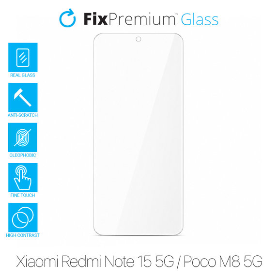 Szkło hartowane do Xiaomi Redmi Note 15 5G, Poco M8 5G, FixPremium