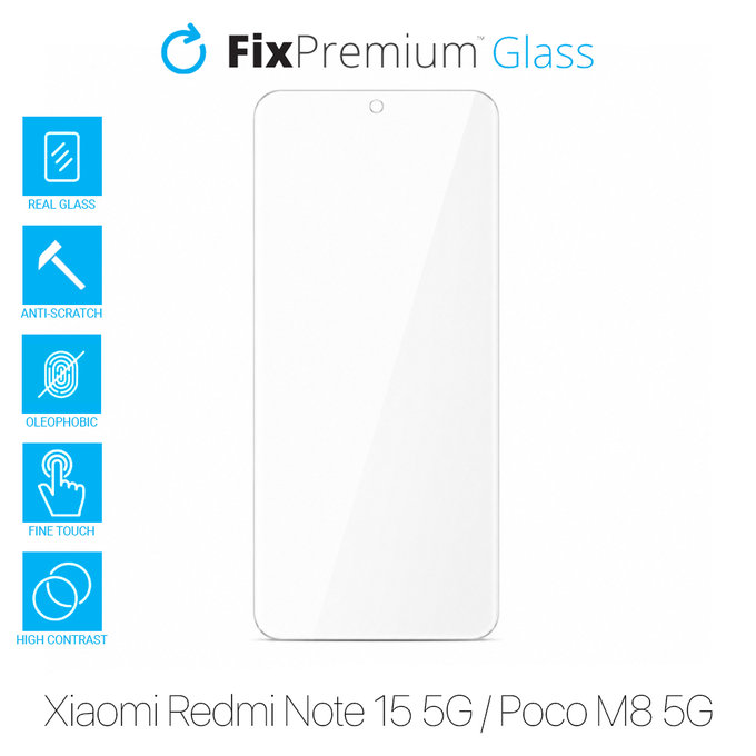 Szkło hartowane do Xiaomi Redmi Note 15 5G, Poco M8 5G, FixPremium