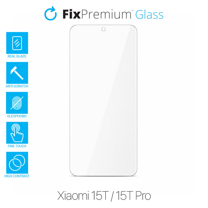 Szkło hartowane do Xiaomi 15T, 15T Pro, FixPremium