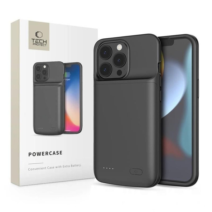 Powerbank Powercase 4800mAh do iPhone 13 / 13 Pro, czarna, Tech-Protect