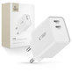 Ładowarka sieciowa C35W 2-PORT PD 35W, biała, Tech-Protect